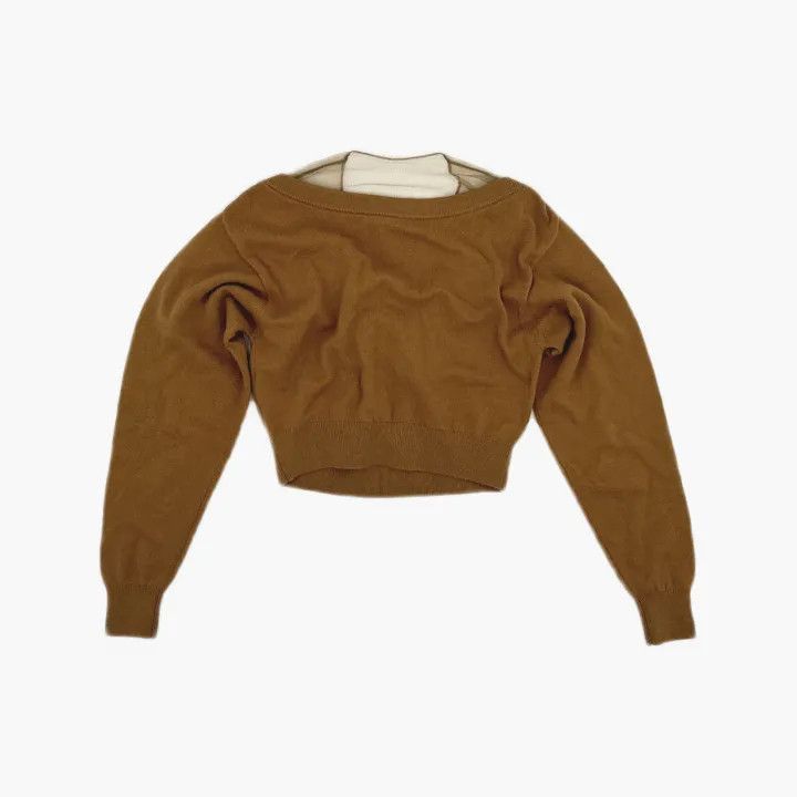 Alexander Wang Alexander Wang Off-Shoulder Cropped Cashmere Sweater - Size S / US 4 / IT 40 - 3 Thumbnail