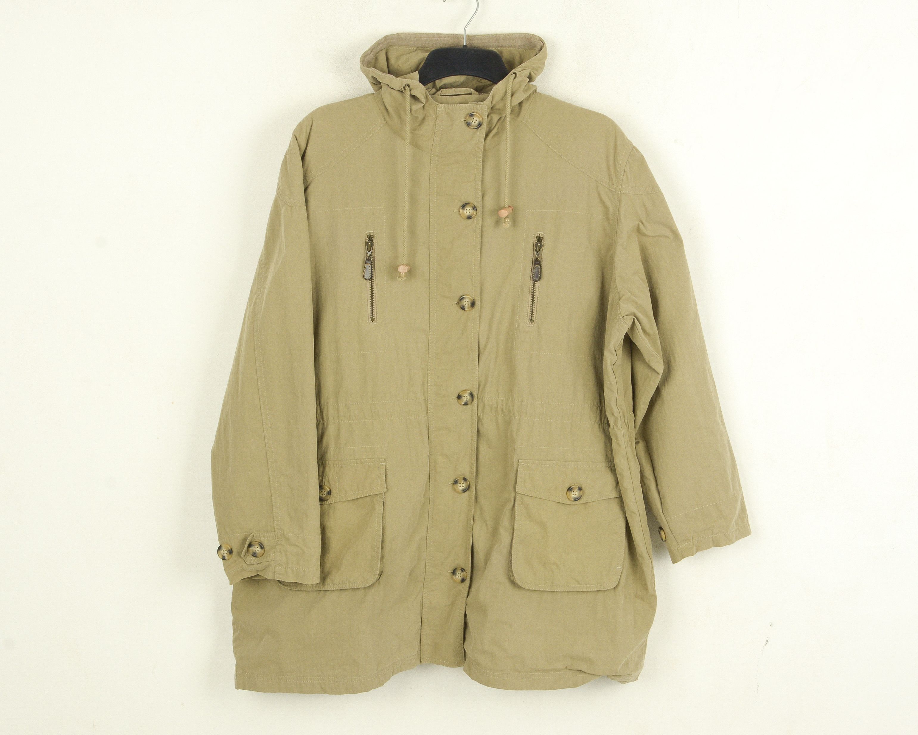 Eddie Bauer Women XL Field Jacket Hooded Over Coat Barn Parka pockets Size XL / US 12-14 / IT 48-50 - 1 Thumbnail