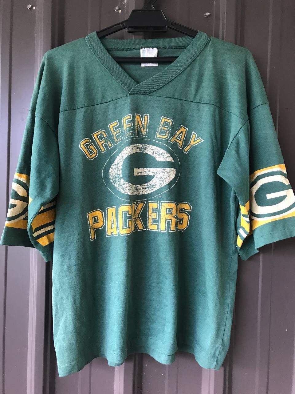 NFL × Vintage Vintage 80s Green Bay Packers Shirt Jersey Faded Size US M / EU 48-50 / 2 - 1 Thumbnail