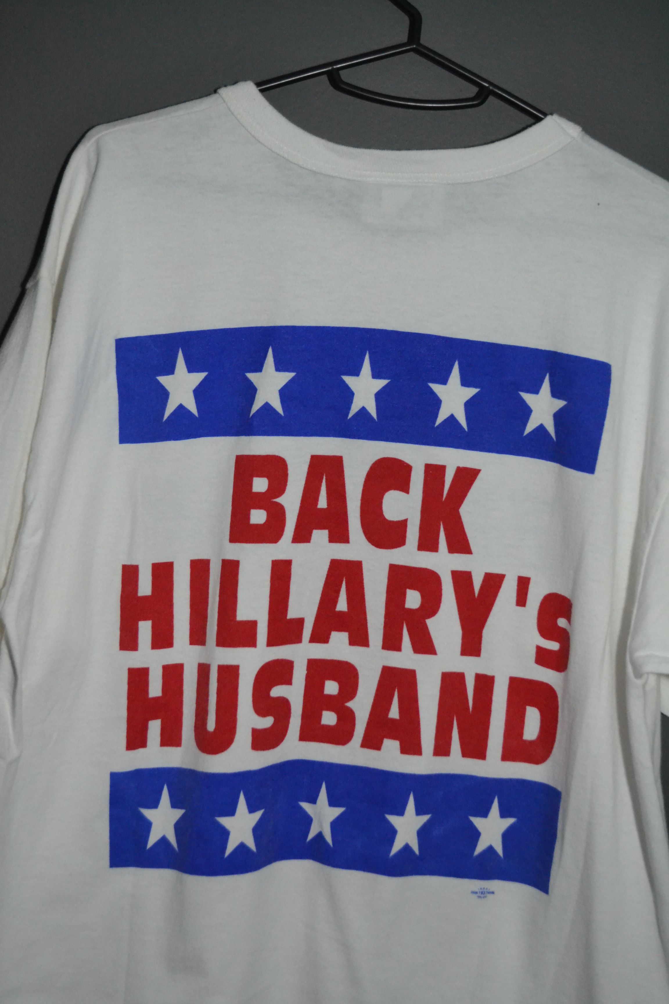 Band Tees × Vintage Vintage USA Election Back Hillary's Husband L Union Size US L / EU 52-54 / 3 - 1 Thumbnail