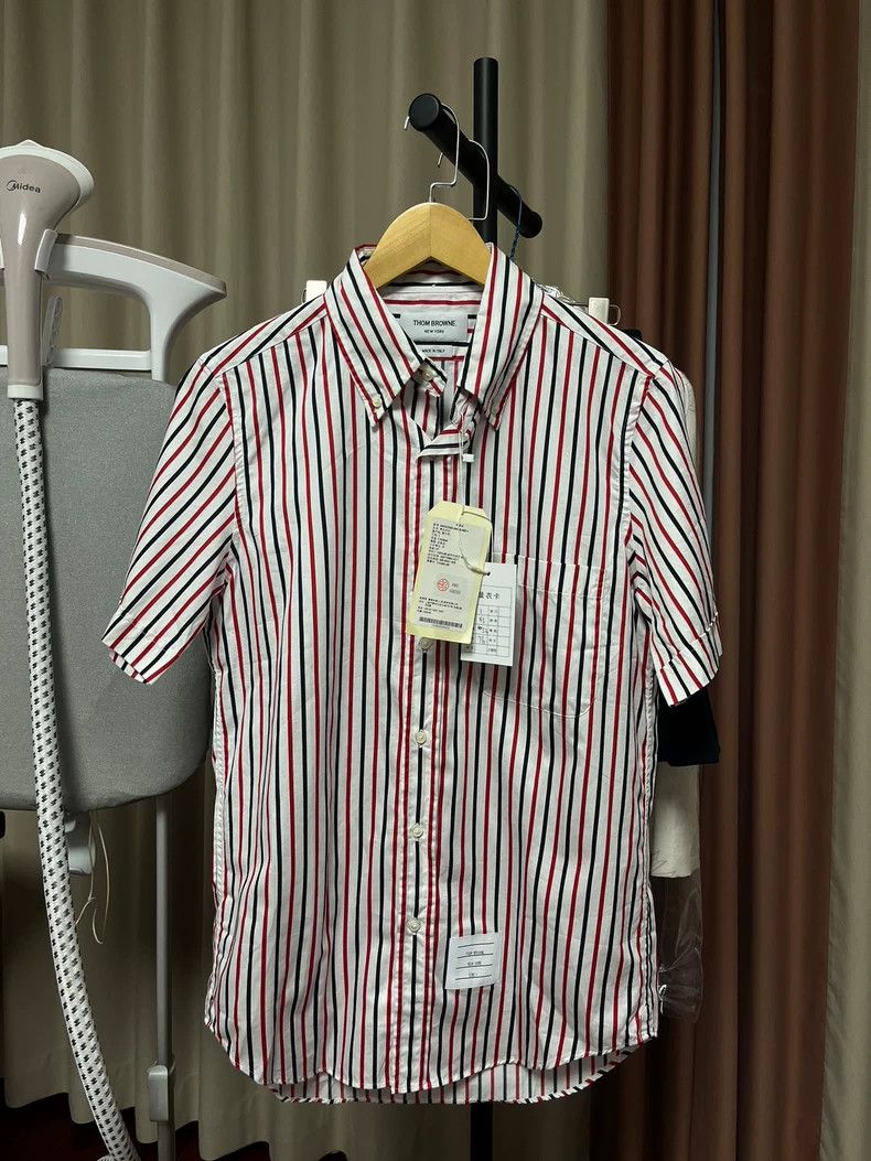 Thom Browne Thom Browne Size 1Classic red-white-blue striped shirt 2501 Size US S / EU 44-46 / 1 - 1 Thumbnail