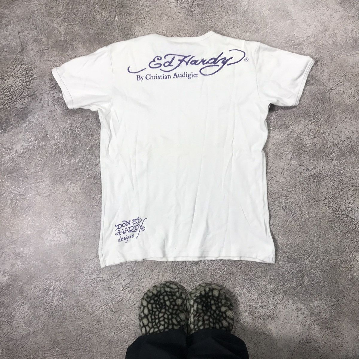 Vintage Vintage Y2K Ed Hardy Graphic Tee Sun Faded Streetwear Boxy S Size US S / EU 44-46 / 1 - 4 Thumbnail