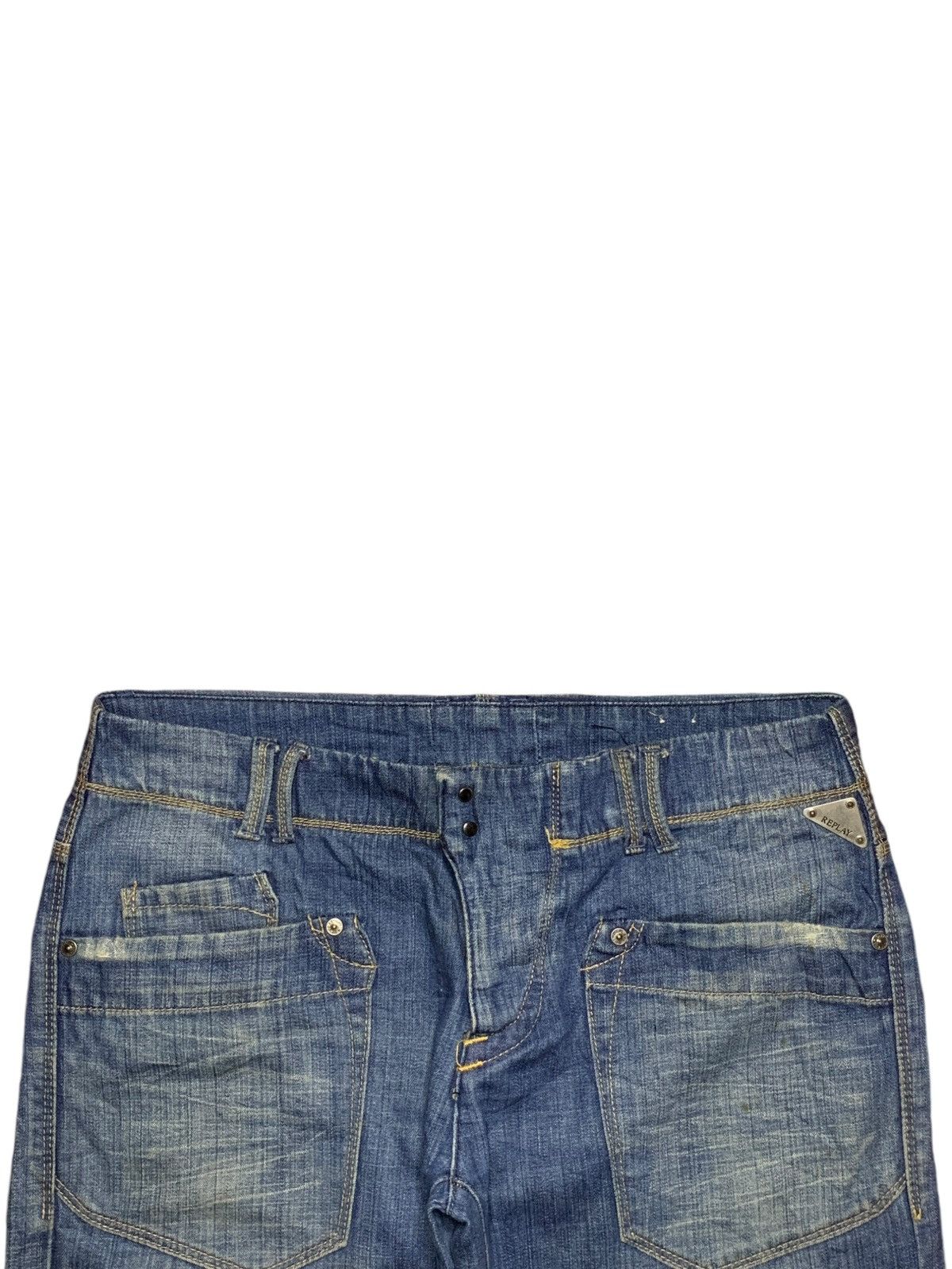 Replay Vintage Replay Mud Wash Distressed Style Jeans Size US 33 - 4 Thumbnail