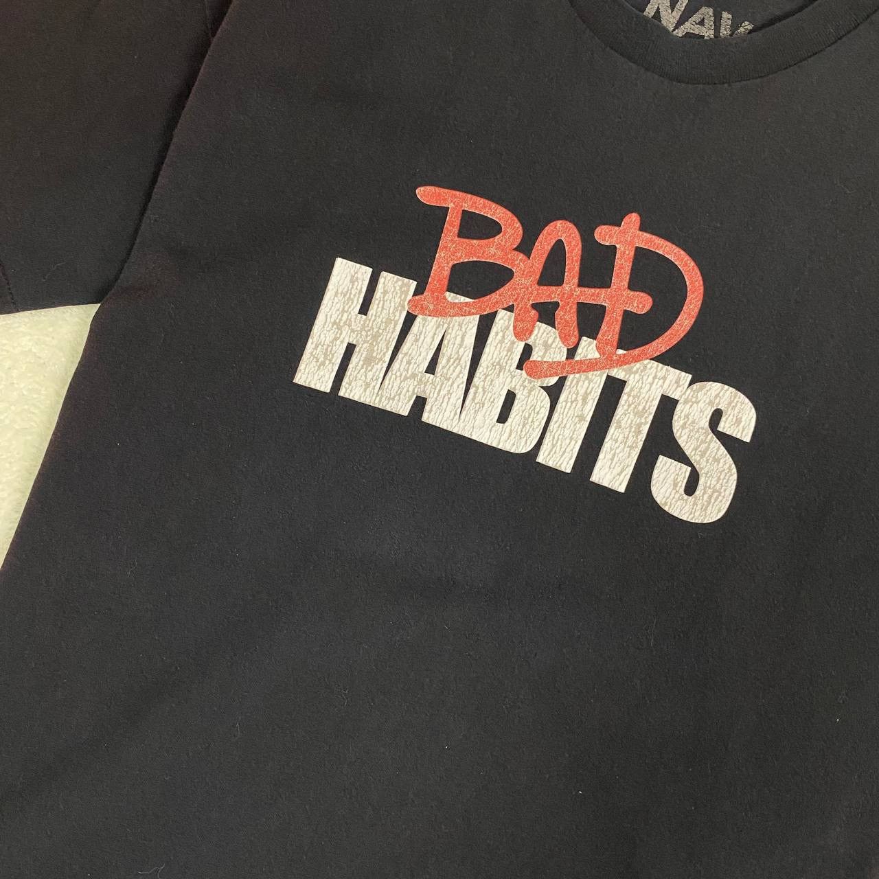 Japanese Brand × Vlone Vlone x Nav Bad Habits Black T-shirt Full Printed Size US L / EU 52-54 / 3 - 5 Thumbnail