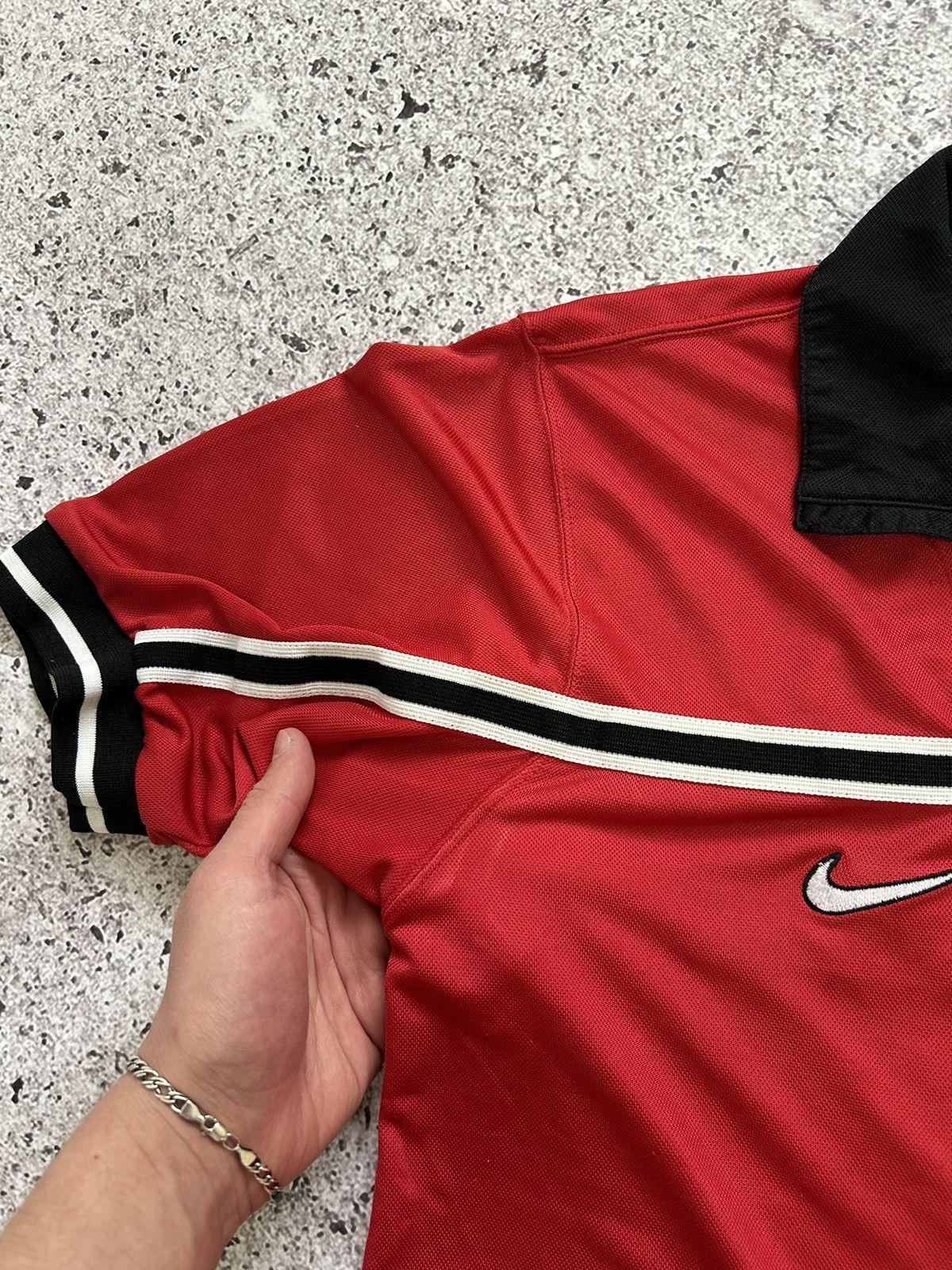 Nike × Vintage Vintage Nike Polo T-Shirt Team Town Logo Big 00s Size US S / EU 44-46 / 1 - 9 Thumbnail