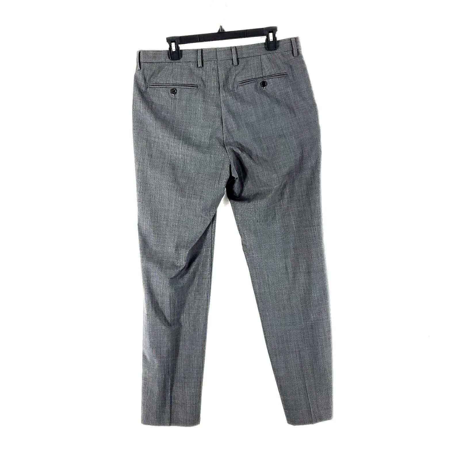 Banana Republic Banana Republic Wool Tailored Slim Fit Basket Weave Dress Pa Size 36R - 2 Thumbnail