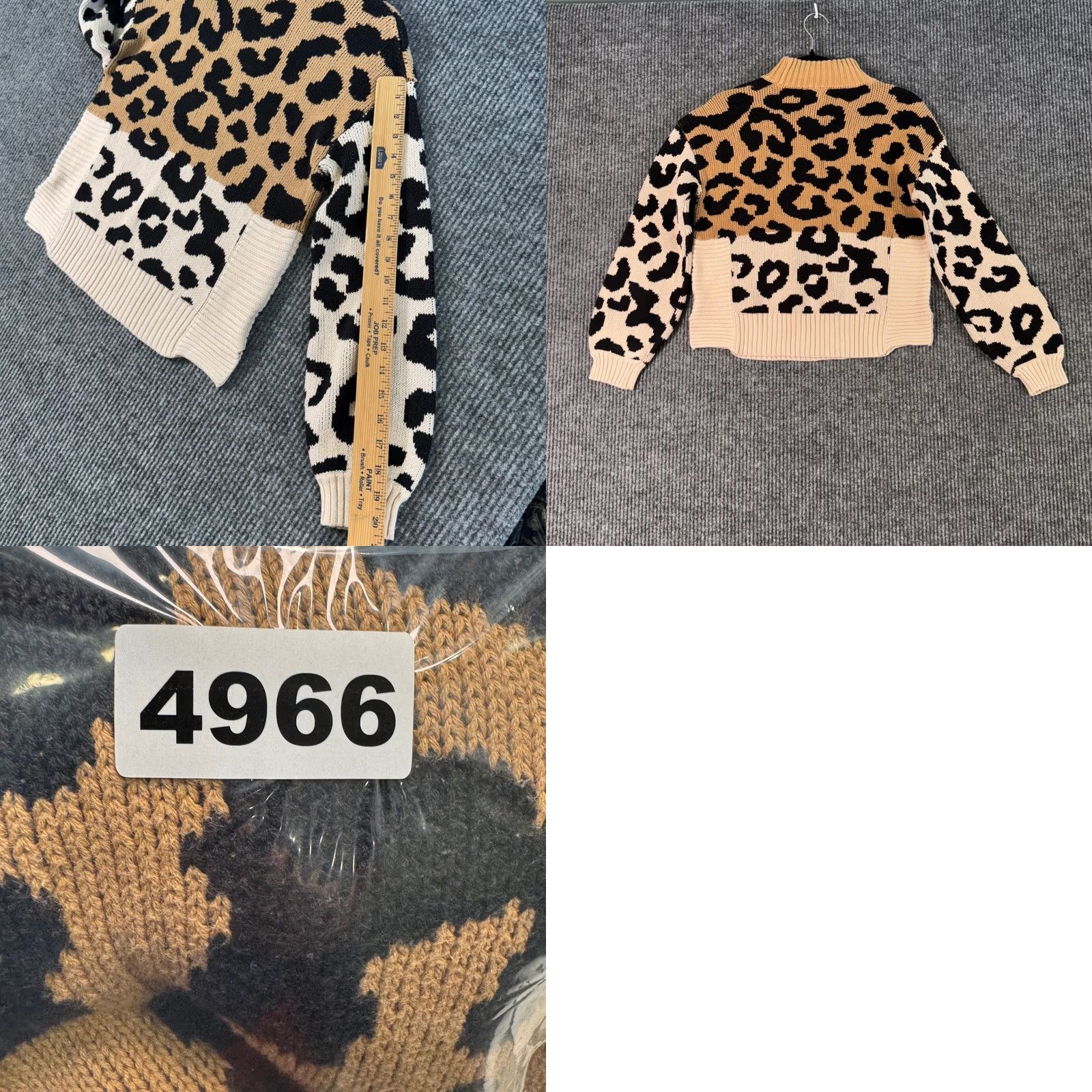 Nine West Nine West Womens M Leopard Print Mock Neck Sweater Knit Pullover Statement Top Size M / US 6-8 / IT 42-44 - 8 Thumbnail