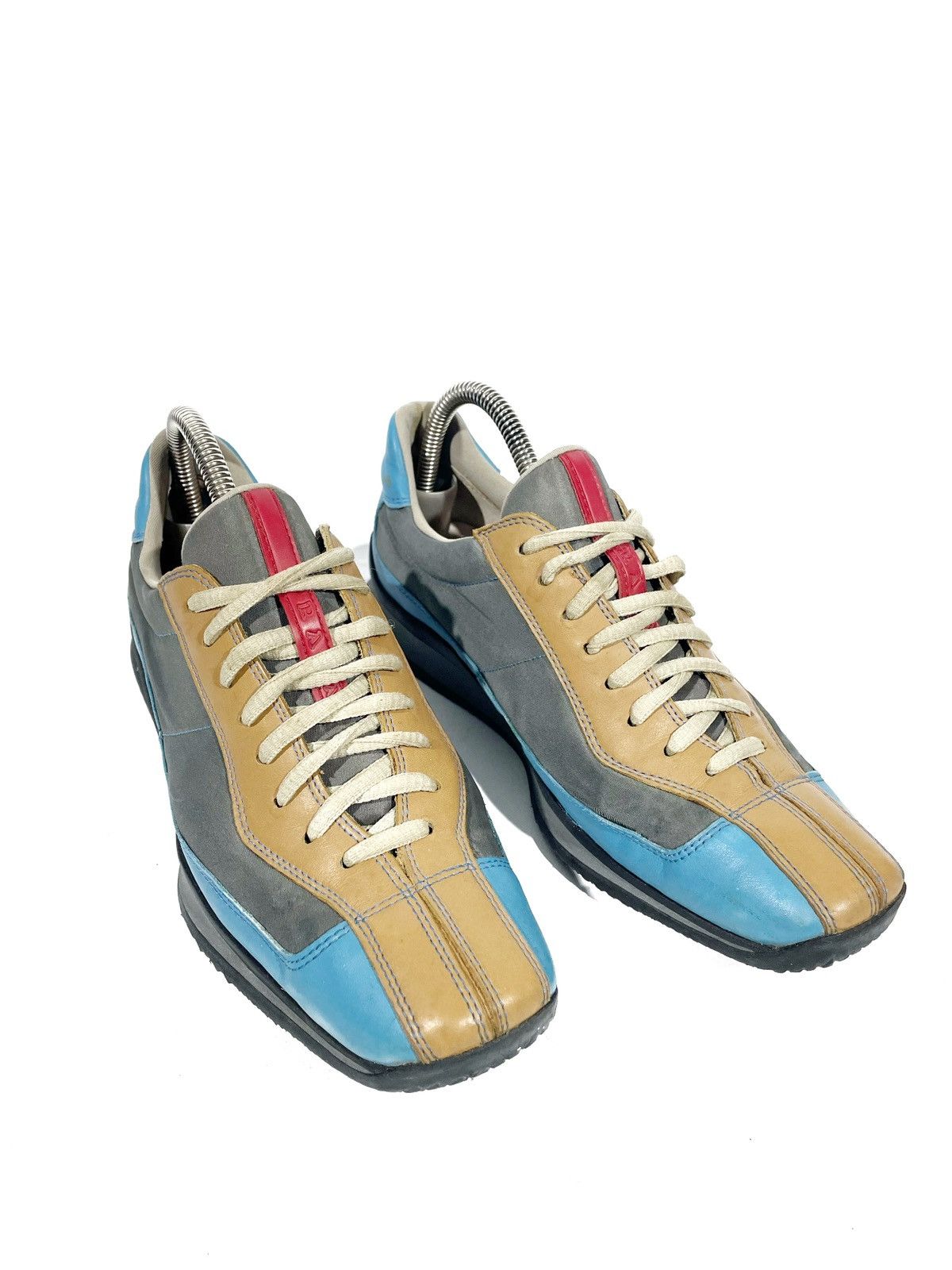 Prada Prada Vintage Leather Nylon Bowling Style Women Sneakers 38 Size US 8 / IT 38 - 4 Thumbnail