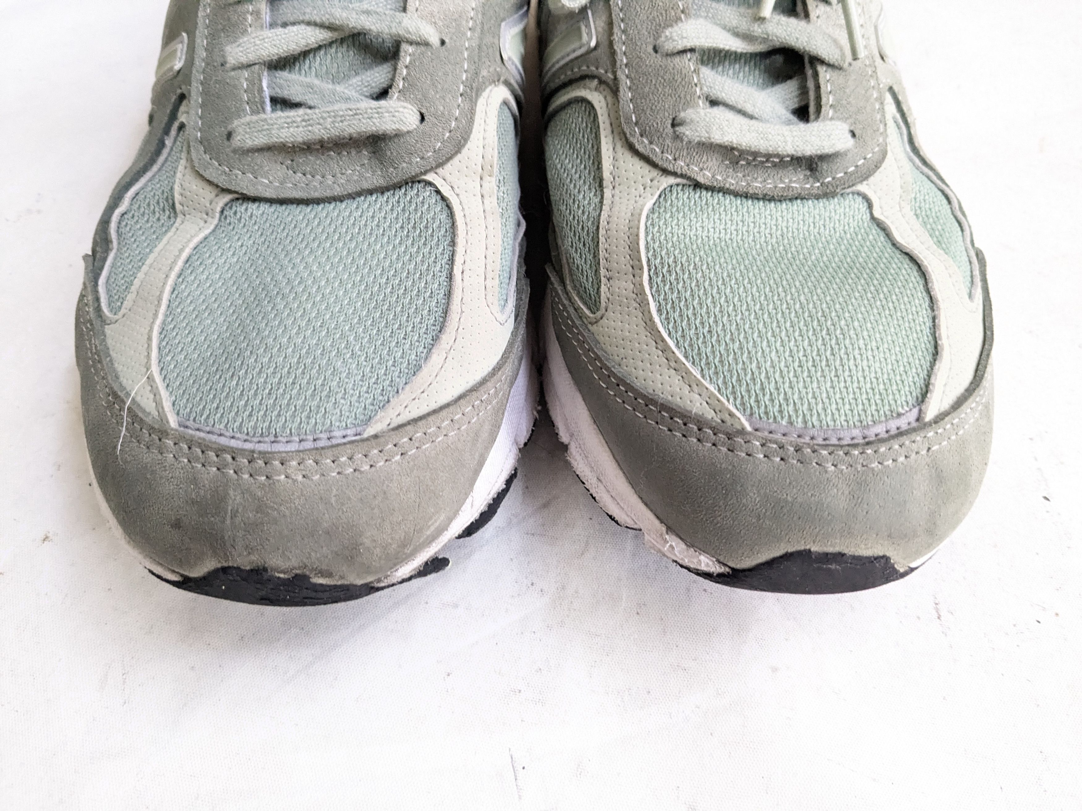 New Balance New Balance 990V4 12 D Mint Green Suede Castlerock Size US 12 / EU 45 - 2 Thumbnail