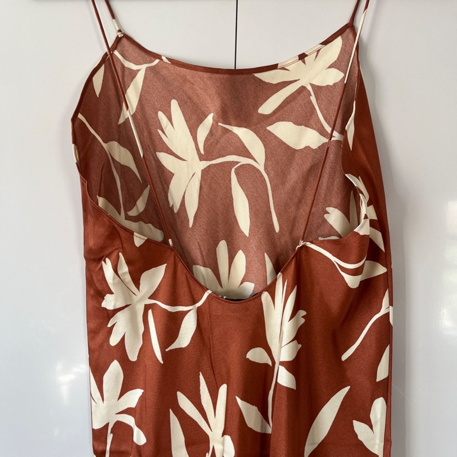 Anine Bing NWT Anine Bing Chloe Silk Slip Dress Brown Floral Print Sz S Size M / US 6-8 / IT 42-44 - 6 Thumbnail