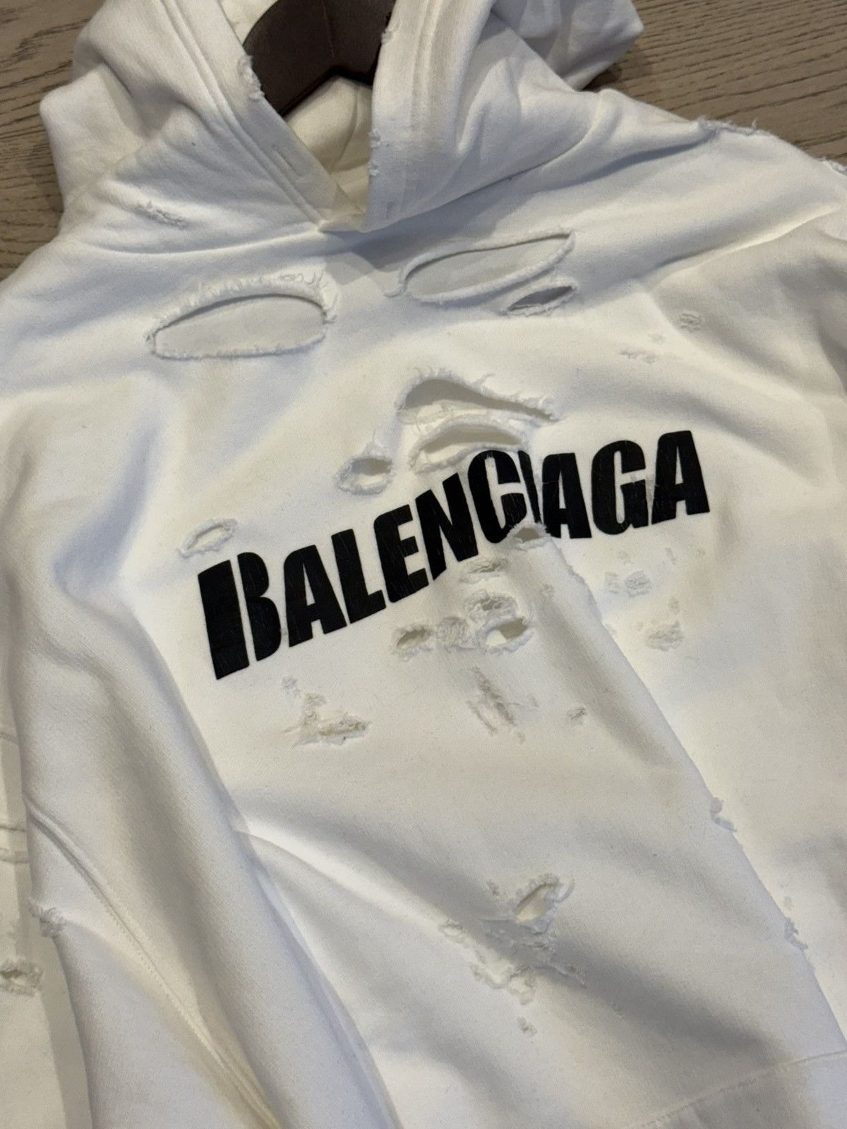Balenciaga Balenciaga Caps Destroyed Hoodie Size US M / EU 48-50 / 2 - 3 Thumbnail
