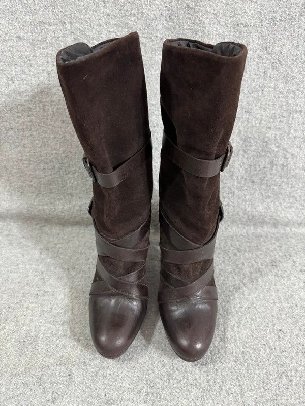 Stuart Weitzman Stuart Weitzman Wraparound Leather Suede Strap Boots 38 Size US 7.5 / IT 37.5 - 4 Thumbnail
