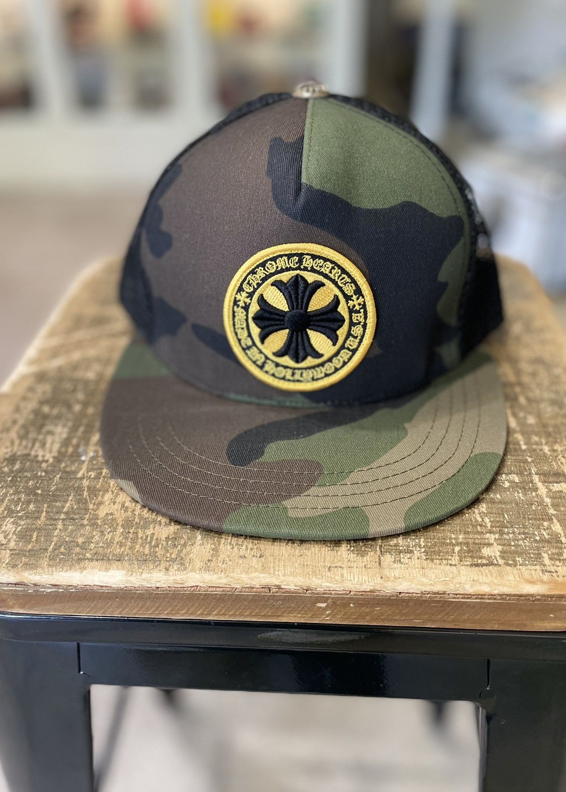 Chrome Hearts Chrome Hearts Camo Cross Patch Holly Mesh Trucker Size ONE SIZE - 2 Thumbnail