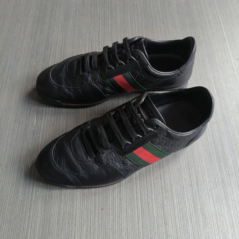 Gucci Gucci Leather Casual Lace-Up Sneakers 0079 Size US 9 / EU 42 - 1 Thumbnail