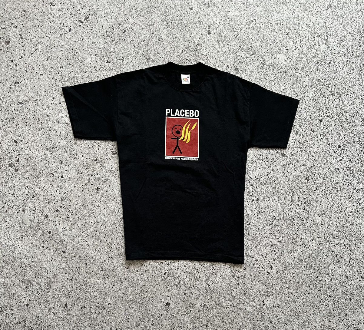 Band Tees × Vintage Vintage 00s Placebo Danger! Fire Kills Children Rock T-Shirt Size US M / EU 48-50 / 2 - 2 Thumbnail