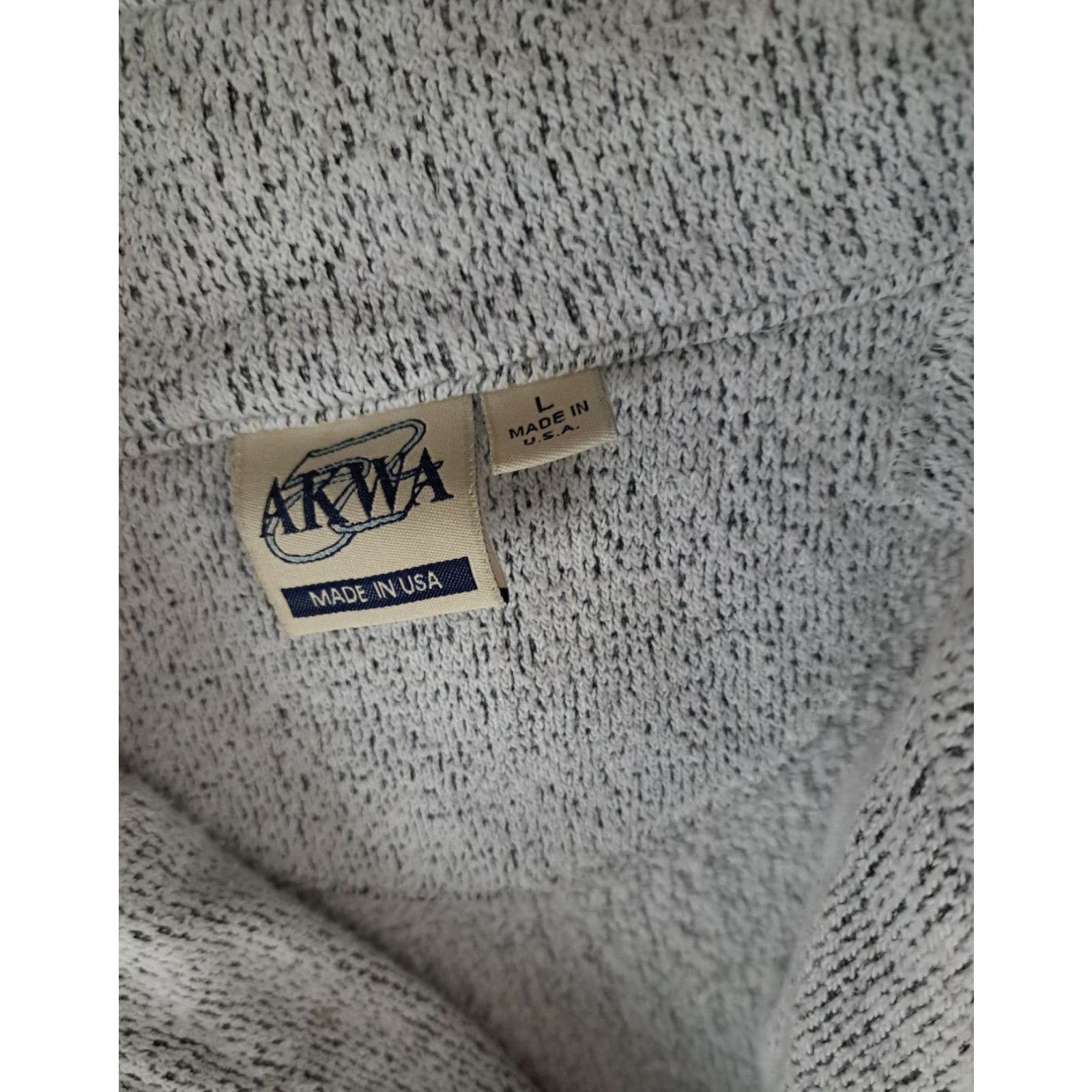 CLOT VINTAGE AKWA Large USA Made 1/4 Zip Fleece Sweater Pullover Unisex Adults L Gray Size US L / EU 52-54 / 3 - 6 Thumbnail