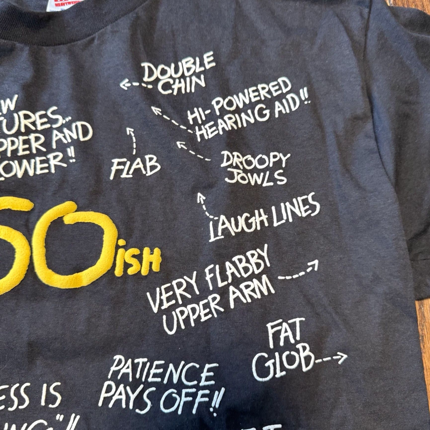 Hanes VINTAGE Hanes T-Shirt Large Black 1991 Birthday Graf ic Print Short Sleeve Men 60ish 60s Geezer Bill Charlotte Crew Neck Regular Fit Size US L / EU 52-54 / 3 - 2 Thumbnail