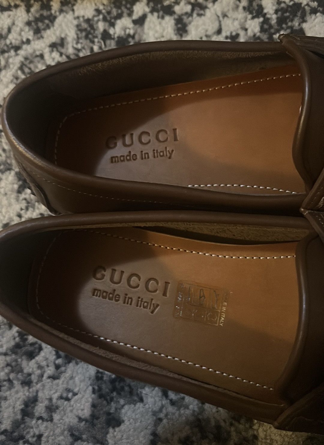 Gucci Gucci Interlocking Clove Calf Brown Sugar Loafer Size US 9.5 / IT 39.5 - 5 Thumbnail