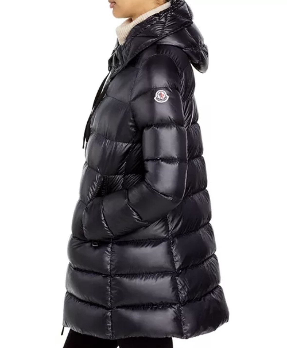 Moncler Suyenne Hooded Mid-Length Down Jacket Size M / US 6-8 / IT 42-44 - 2 Thumbnail