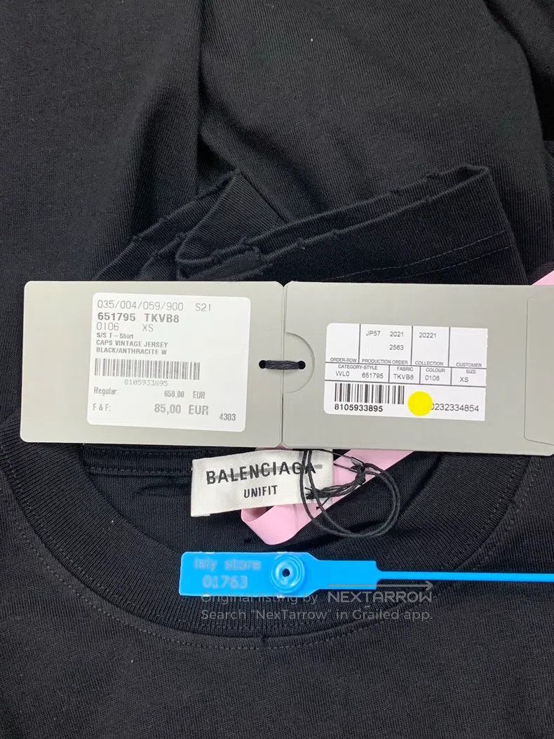 Balenciaga Balenciaga Letter Print Crew Neck Hole Short Sleeve T-Shir Size XS / US 0-2 / IT 36-38 - 5 Thumbnail