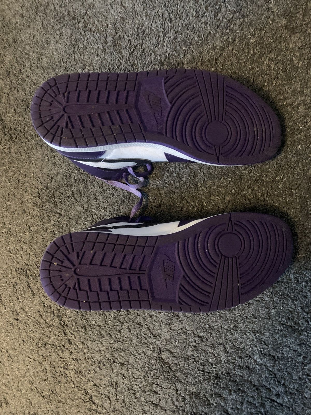Jordan Brand × Nike Air Jordan 1 Court Purple 2.0 Size US 12 / EU 45 - 5 Thumbnail