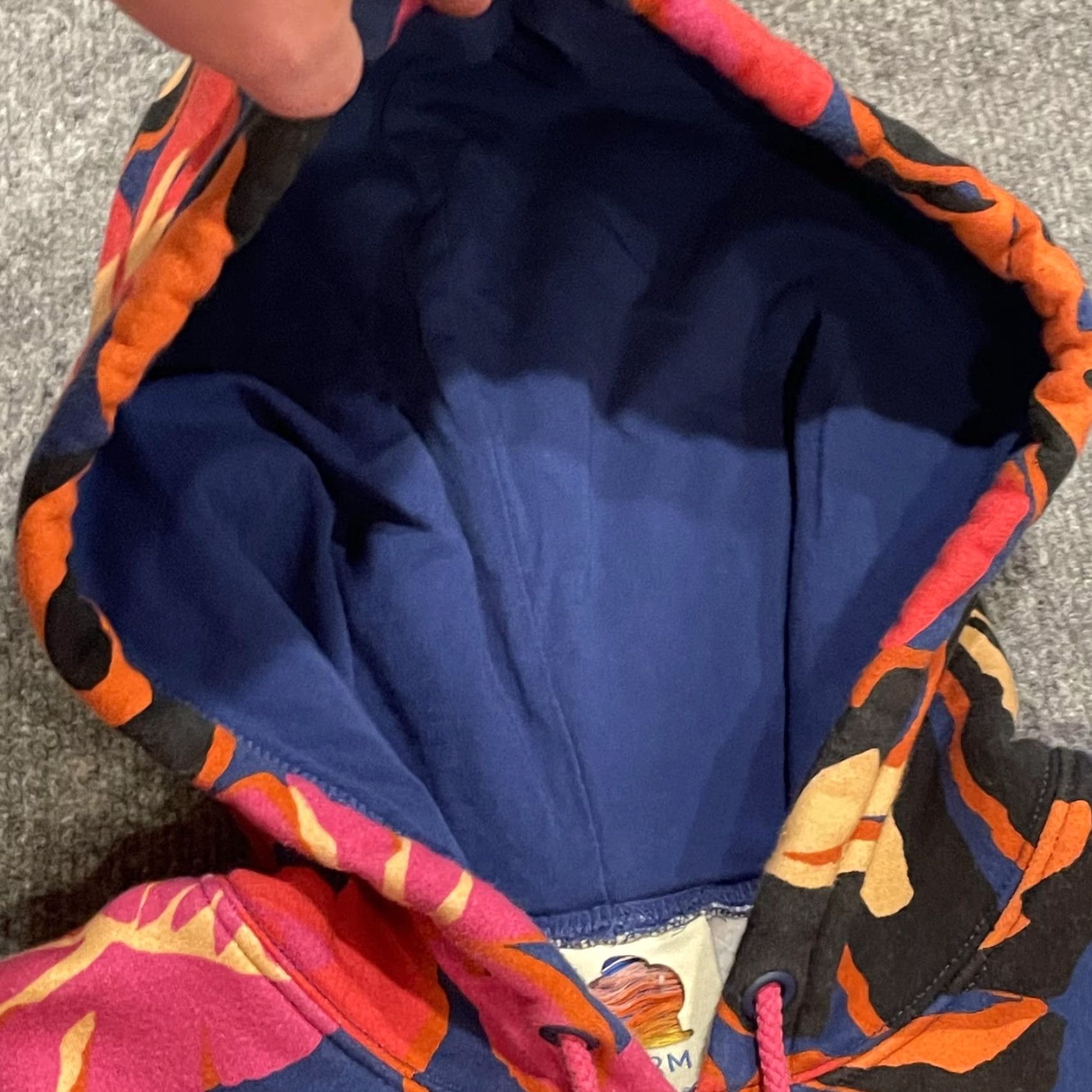 Farm Rio Farm Rio Floral Fleece Hoodie Womens Medium Multicolor Pullover Tropical Textile Cotton Polyester Hooded Drawstring All Seasons Long Sleeve Size M / US 6-8 / IT 42-44 - 5 Thumbnail