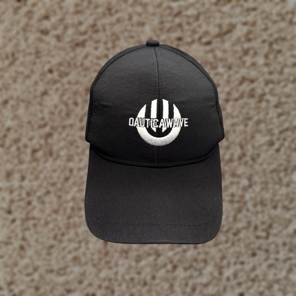 Vintage Quaticawave Hat Cap Strap Back Adult One Size Black Polyester Vented Running Adjustable Baseball Cap Mens Beig e? Size ONE SIZE - 1 Thumbnail