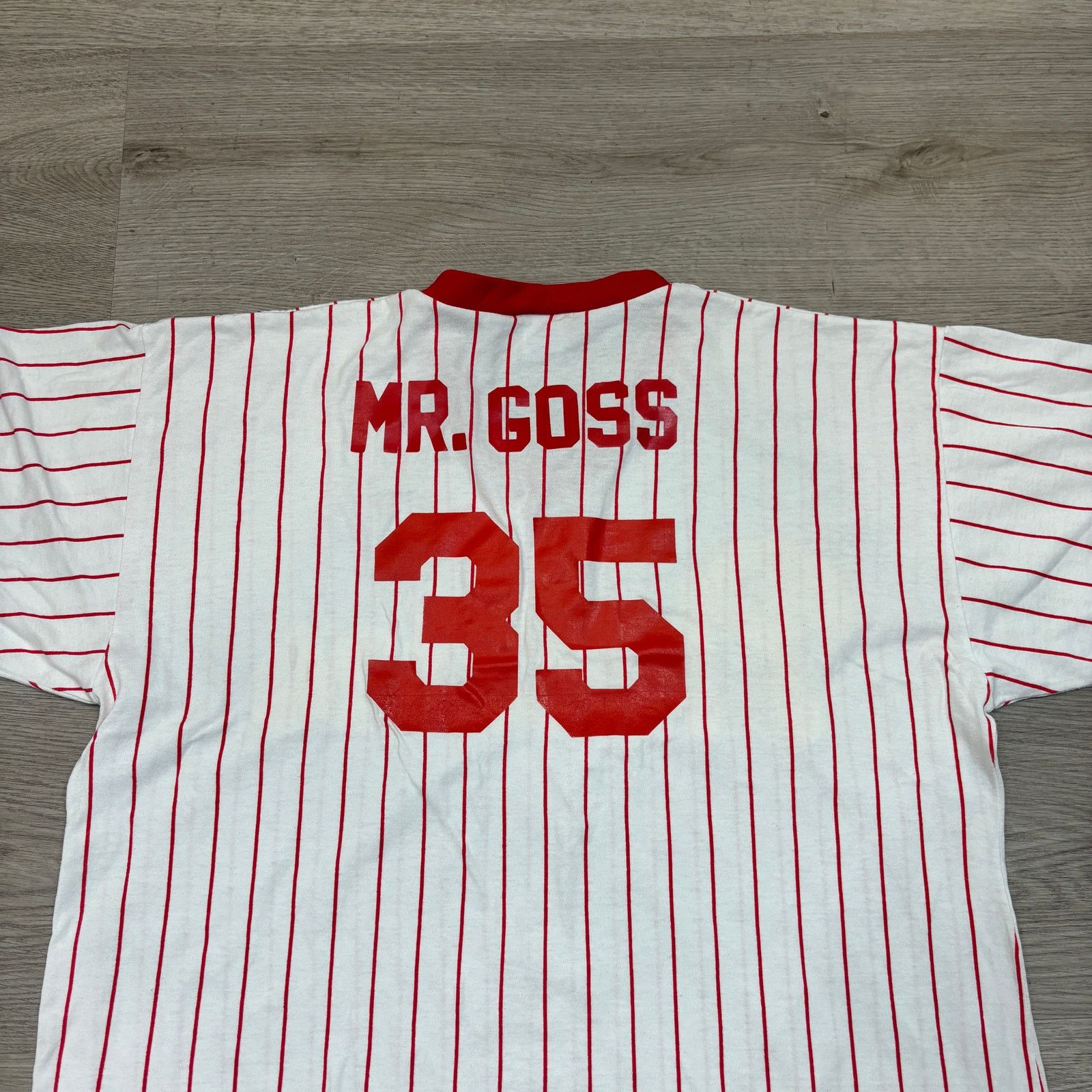 MLB × Russell Athletic × Vintage VTG 90s Philadelphia Phillies Goss 35 Stripe Jersey Shirt XL Size US XL / EU 56 / 4 - 5 Thumbnail