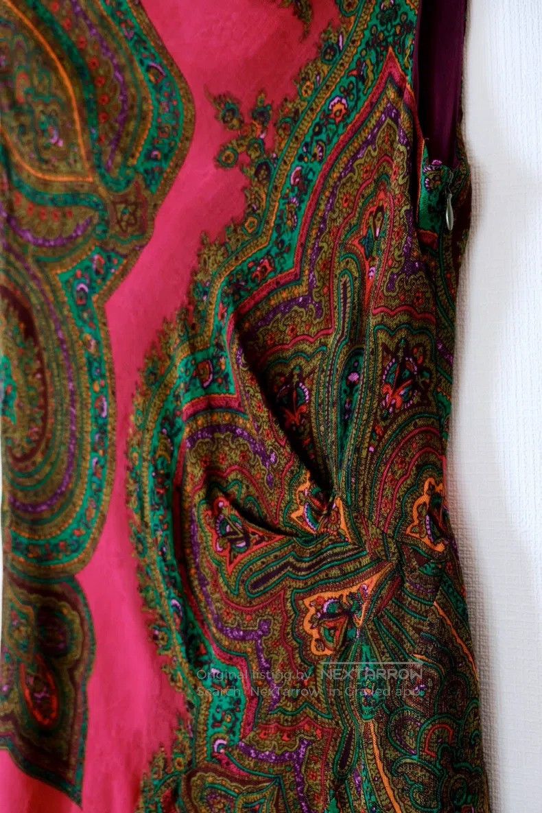 Kenzo Kenzo Paisley Cashew Pattern Linen Vintage Dress Size XS / US 0-2 / IT 36-38 - 4 Thumbnail