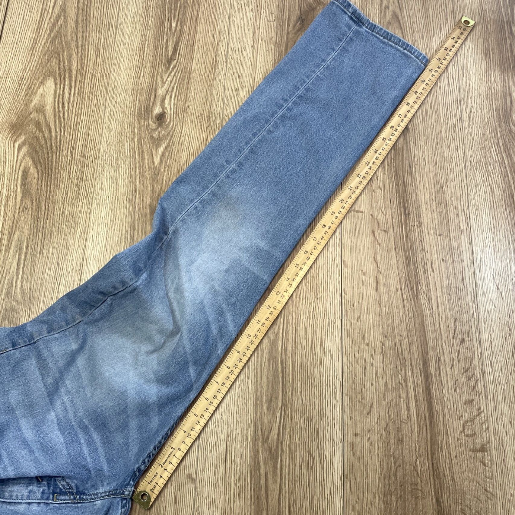 Levi's Levi's 505 Jeans Mens Blue Light Wash Regular Fit Straight Leg 34x32 Size US 34 / EU 50 - 4 Thumbnail