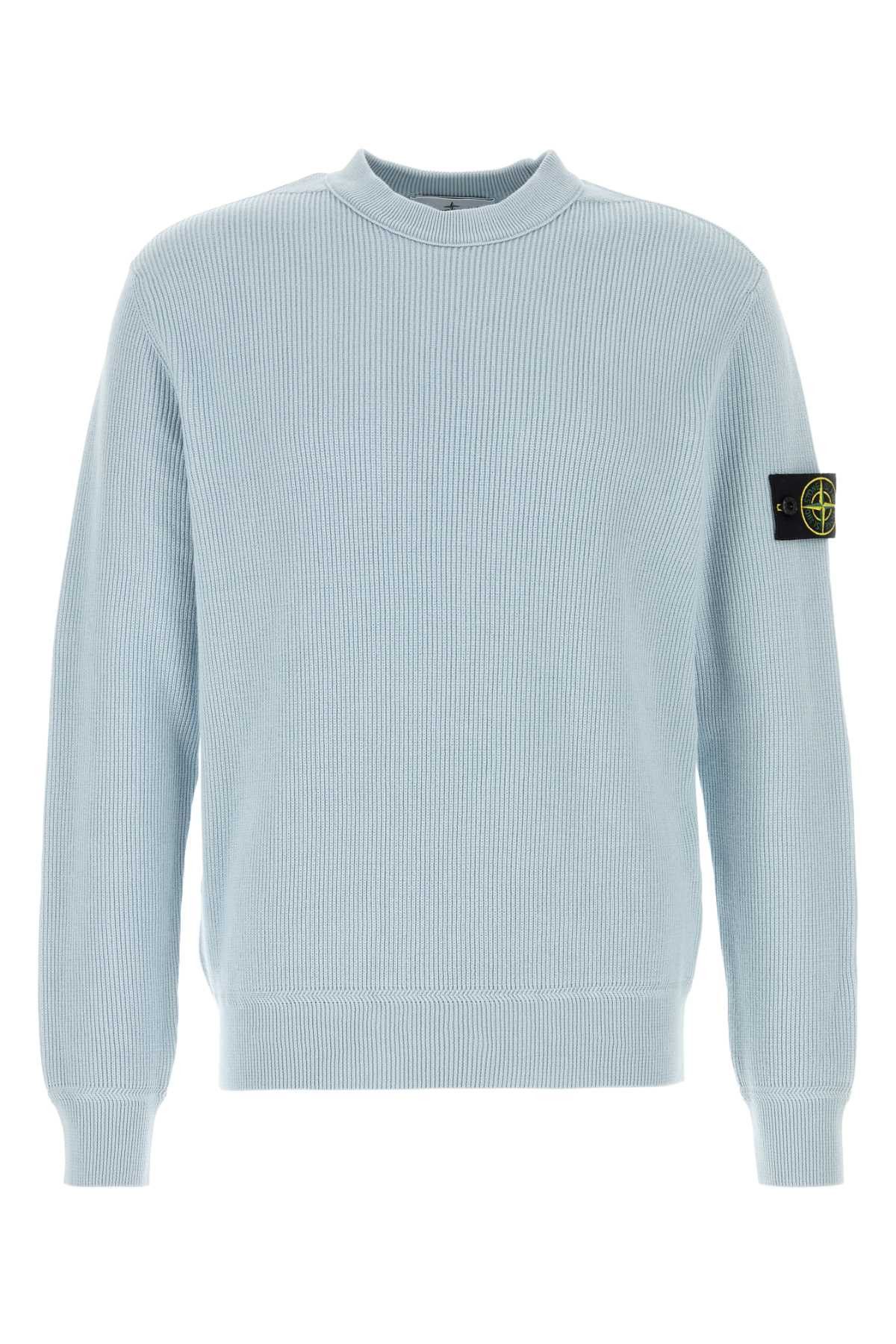 Stone Island Light-Blue Cotton Sweater Size US M / EU 48-50 / 2 - 1 Thumbnail