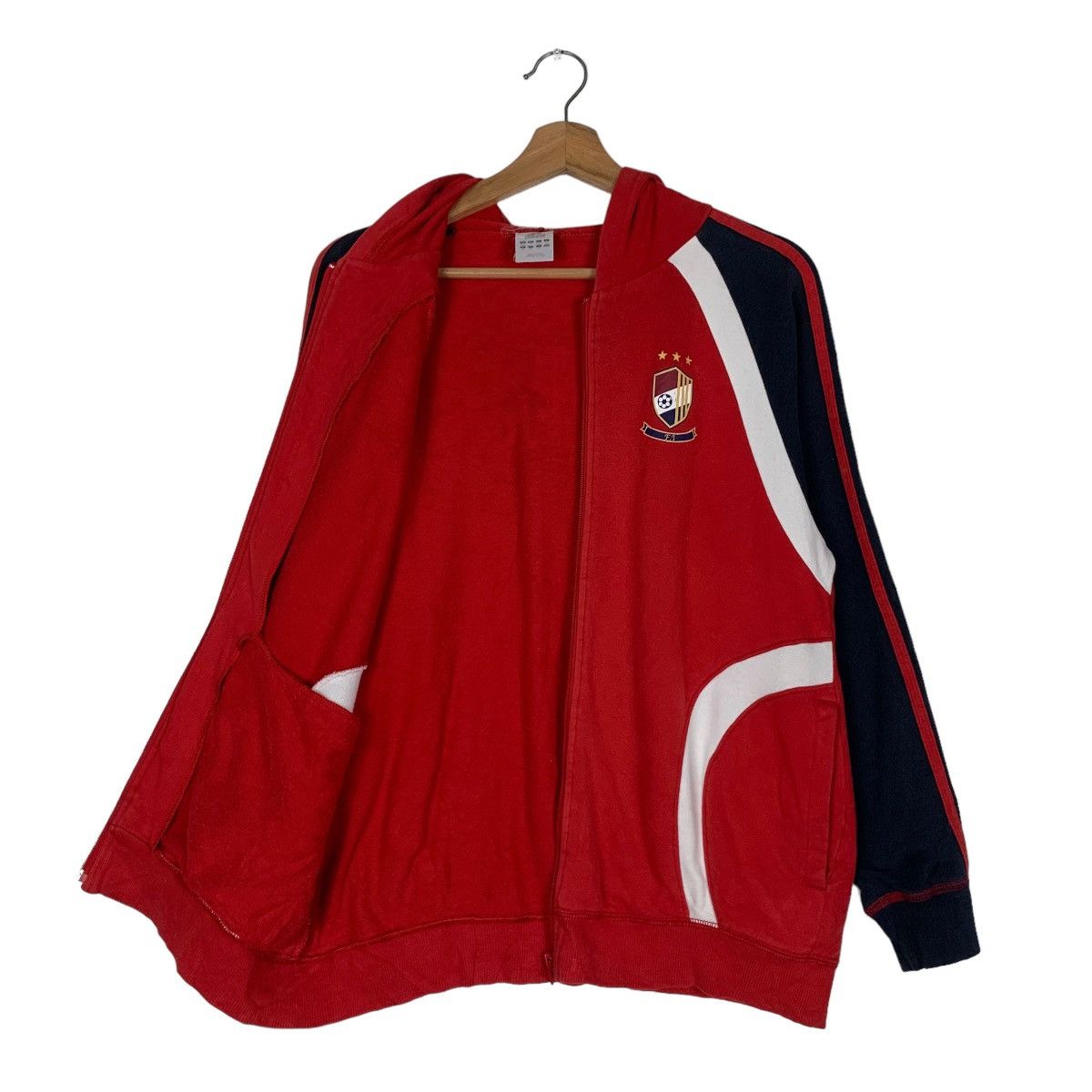 Adidas ADIDAS Big Logo Zipper Red Hoodies Training Wear #0826-C37 Size US M / EU 48-50 / 2 - 11 Thumbnail