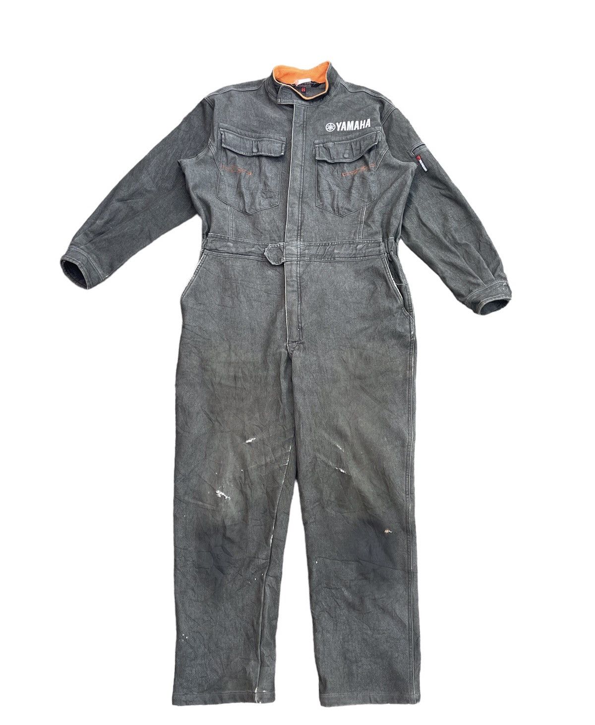 Vintage Yamaha Embroidery Logo Distressed Jumpsuit