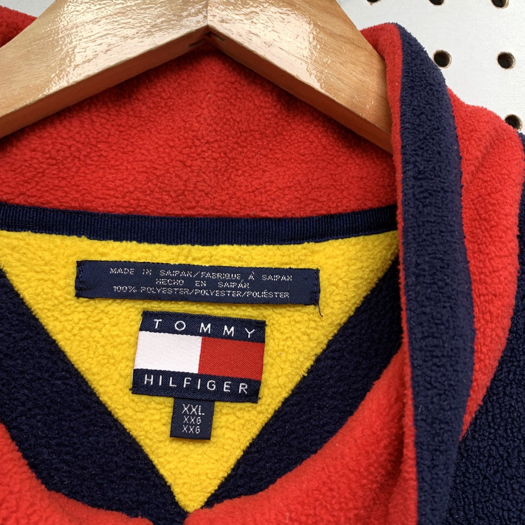 Tommy Hilfiger Vintage Tommy Hilfiger Sweatshirt 2XL Navy Blue Mock Neck Pullover Fleece Mens Size US XXL / EU 58 / 5 - 7 Thumbnail