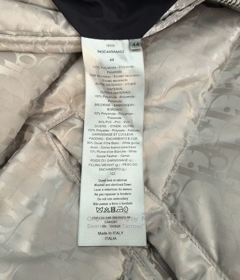 Dior Dior Solid colour letter logo full-print hooded chain down Size US S / EU 44-46 / 1 - 7 Thumbnail