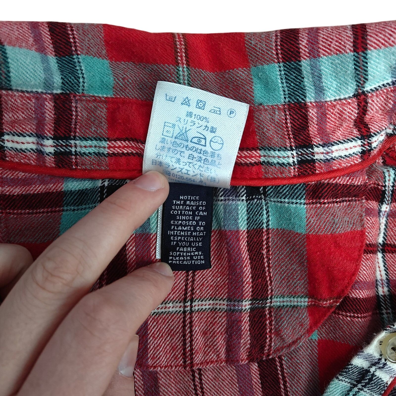 Lands' End Lands End Multicolor Plaid Flannel Nightgown Womens Large Size ONE SIZE - 3 Thumbnail
