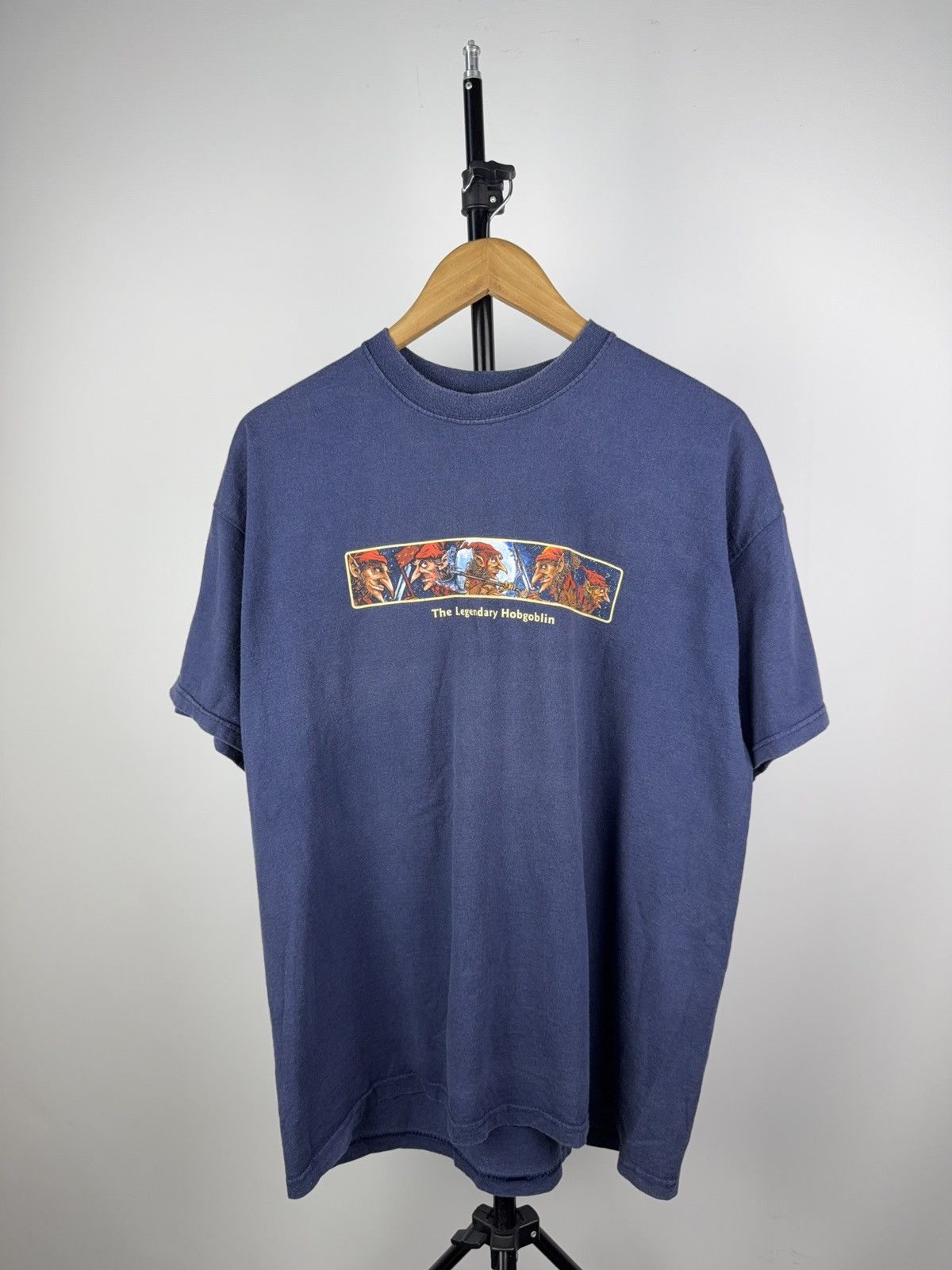 Vintage 00s Humour Hobgoblin Promo T-Shirt Fantasy Graphic Blue Tee Size US L / EU 52-54 / 3 - 1 Thumbnail
