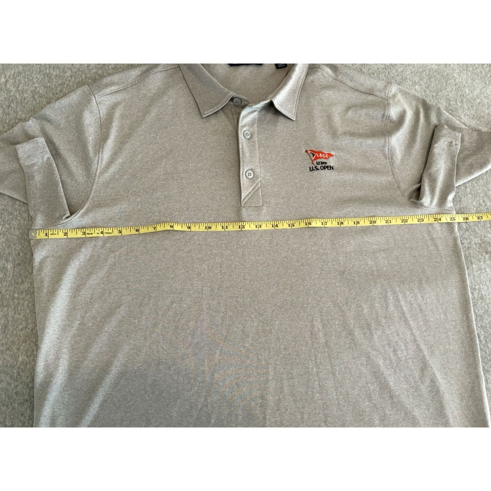 Cutter & Buck Cutter & Buck Gray Golf Polo Shirt XL Mens US Open LACC Logo Short Sleeve Polo Activewear Polo Shirt Size US XL / EU 56 / 4 - 6 Thumbnail