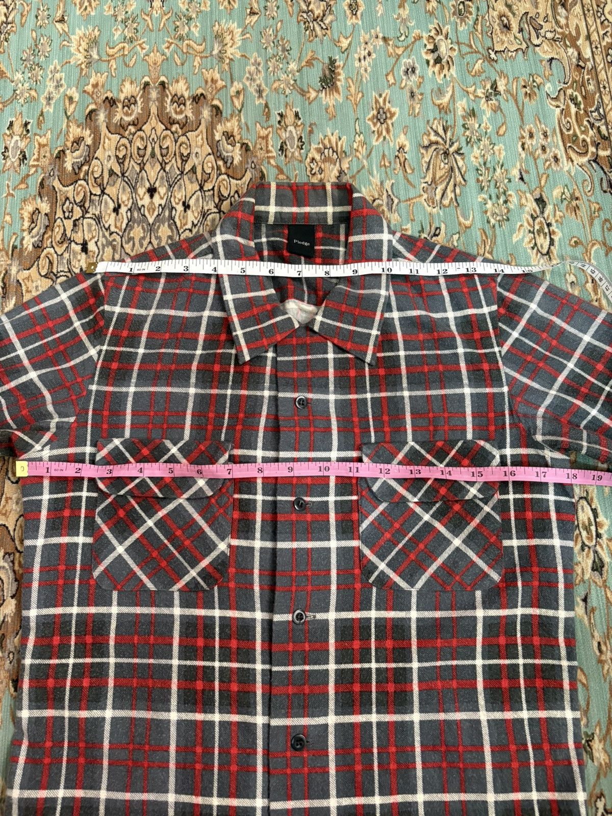 Japanese Brand × Pledge Pledge Plaid Shirt button Size US S / EU 44-46 / 1 - 14 Thumbnail