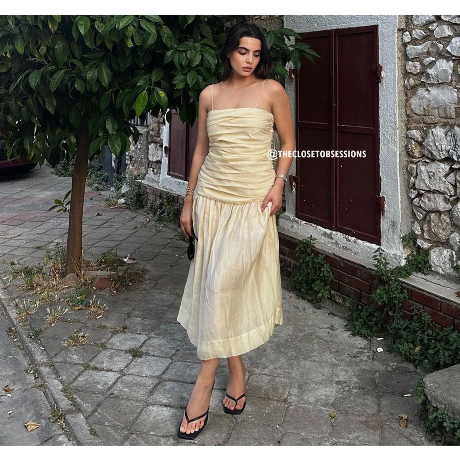 Zara ZARA BLOGGER FAVE!!! Ruched Midi Dress NWT Size L / US 10 / IT 46 - 18 Thumbnail