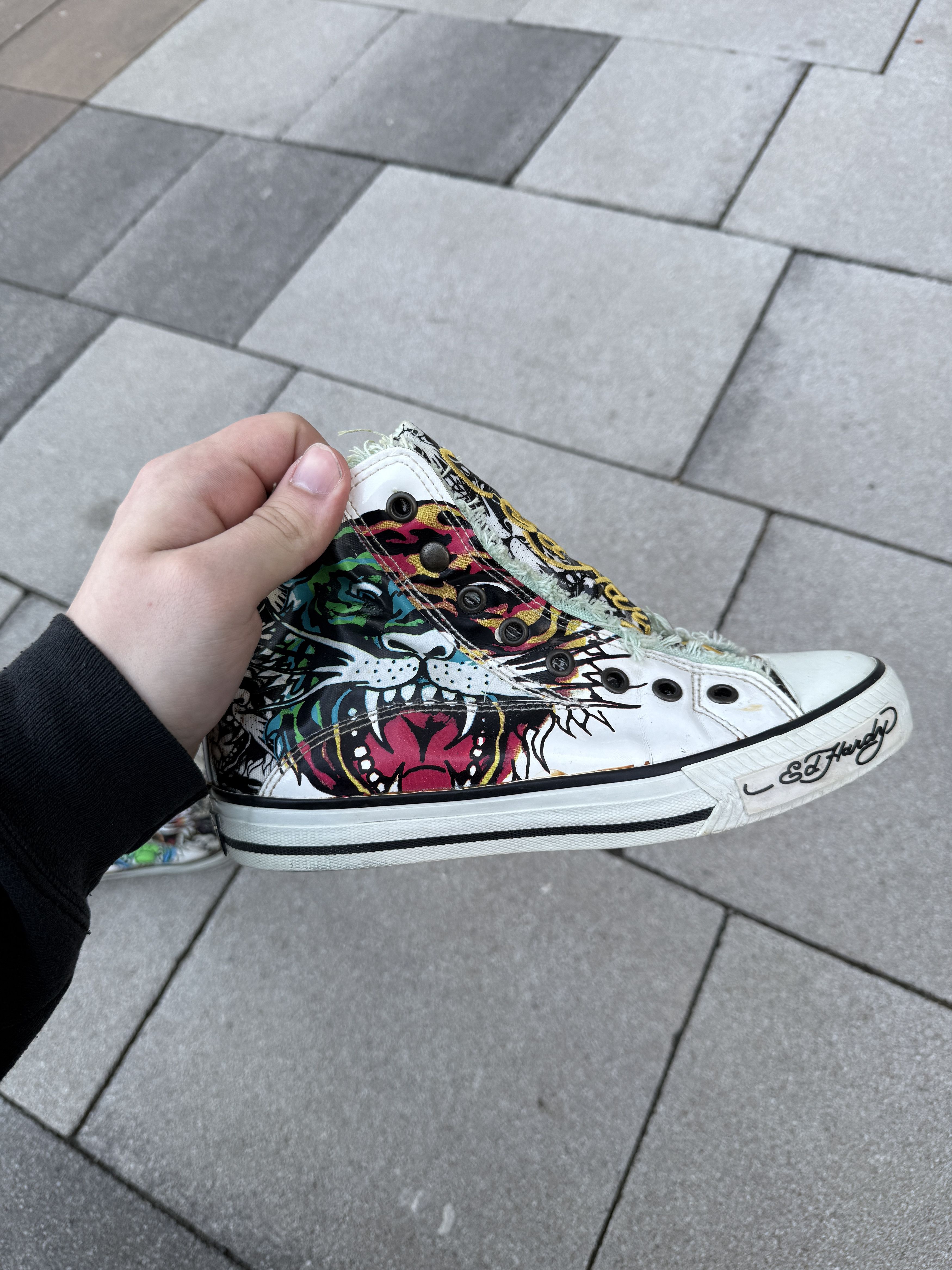 Ed Hardy × Vintage Vintage Y2K Ed Hardy High Top Sneakers Tiger Shoes Size 36 Size US 6 / IT 36 - 15 Thumbnail
