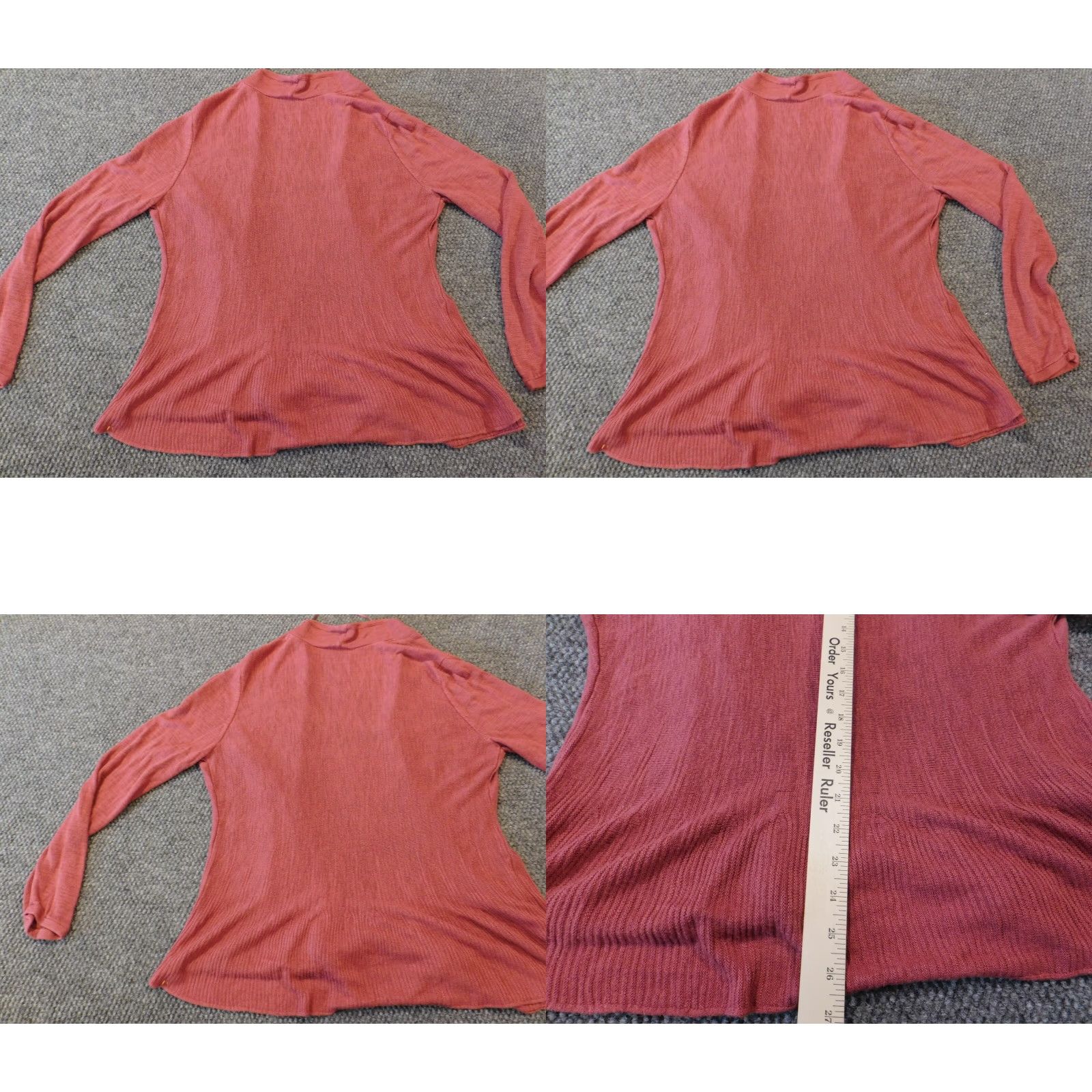 Loft Ann Taylor Loft Womens Cardigan Large Pink Knit Rib Knit Long Sleeve Crew Neck Stretch Regular Size L Outlet Casual Womens Cardigan Size L / US 10 / IT 46 - 8 Thumbnail