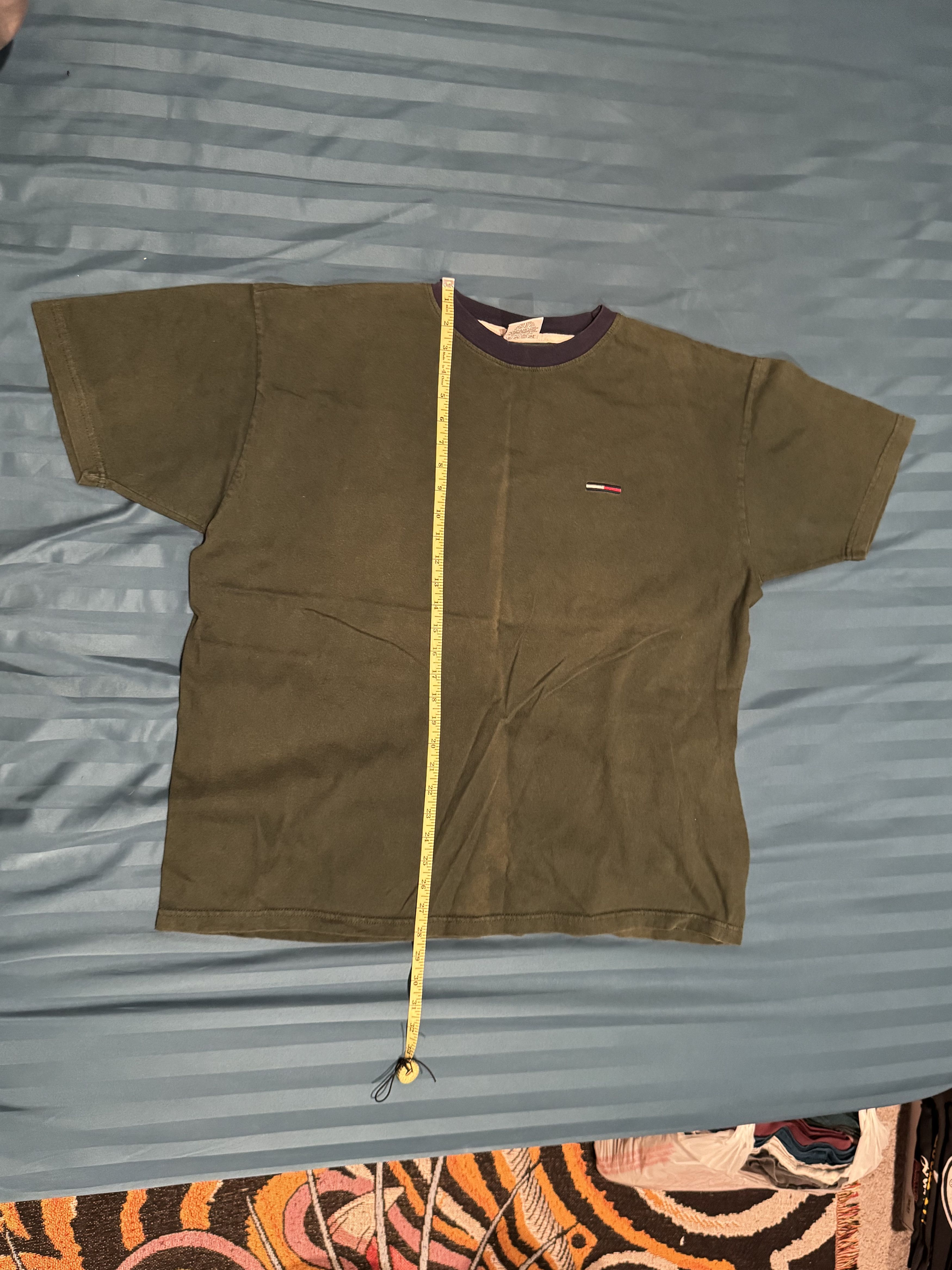Tommy Hilfiger Green vintage blue collar thick shirt oversized retro Size US XL / EU 56 / 4 - 2 Thumbnail