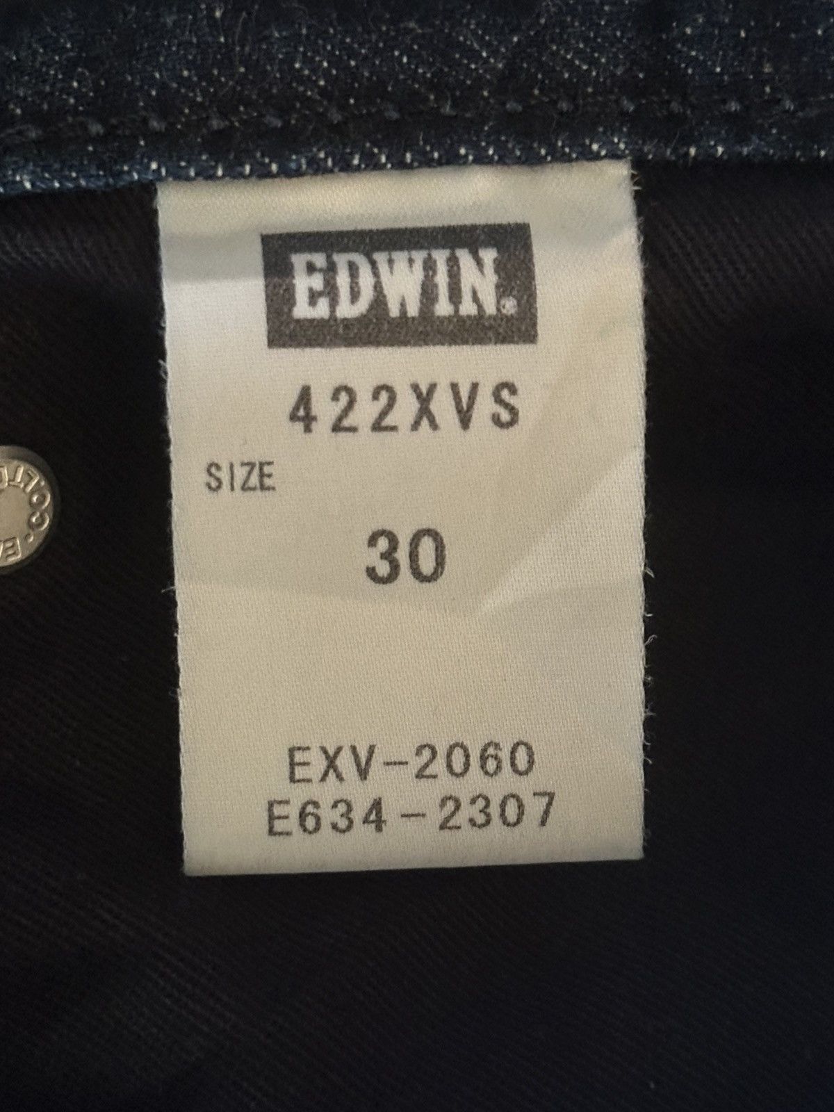 Edwin Exclusive Vintage Edwin XV Faded Wash Whisker Clawmark Style Size US 31 - 9 Thumbnail