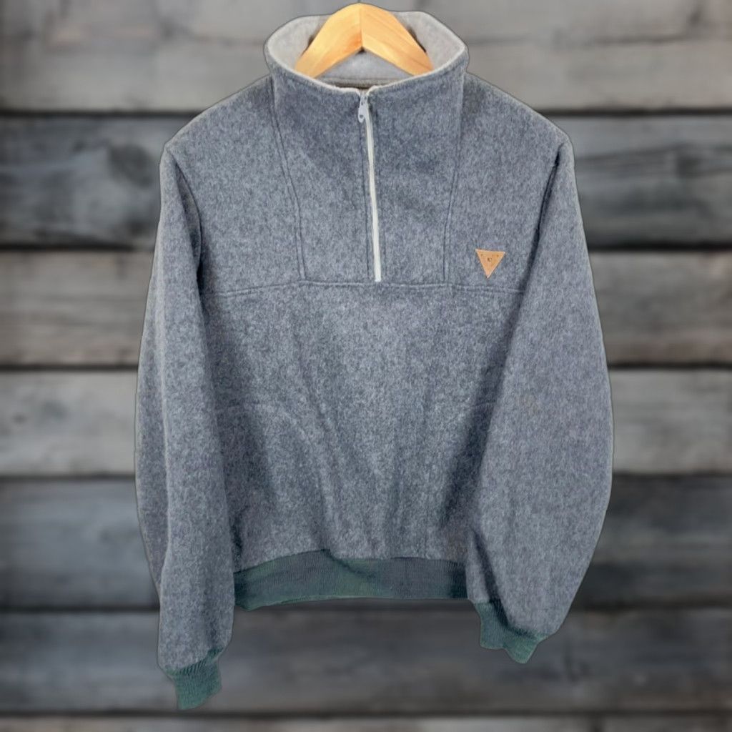 Vintage VINTAGE Unionbay Fleece Pullover Jacket Mens Large Gray 1/4 Zip Zipper Polyester Casual Retro 90s Outdoors Womens? Mens Size US L / EU 52-54 / 3 - 1 Thumbnail