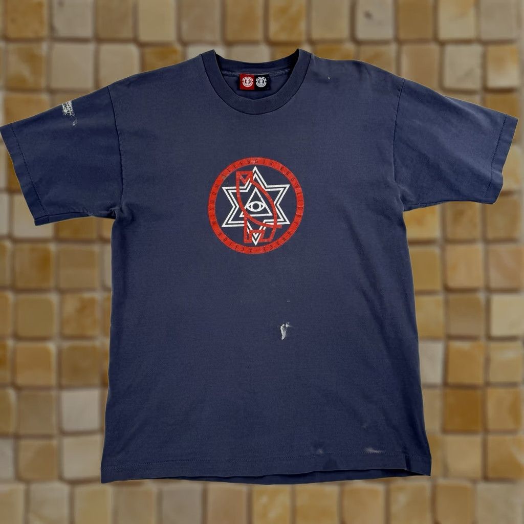 Element VINTAGE Element Skateboards Shirt L Blue 1990s Graphic Tee Grunge Mens Size US L / EU 52-54 / 3 - 1 Thumbnail