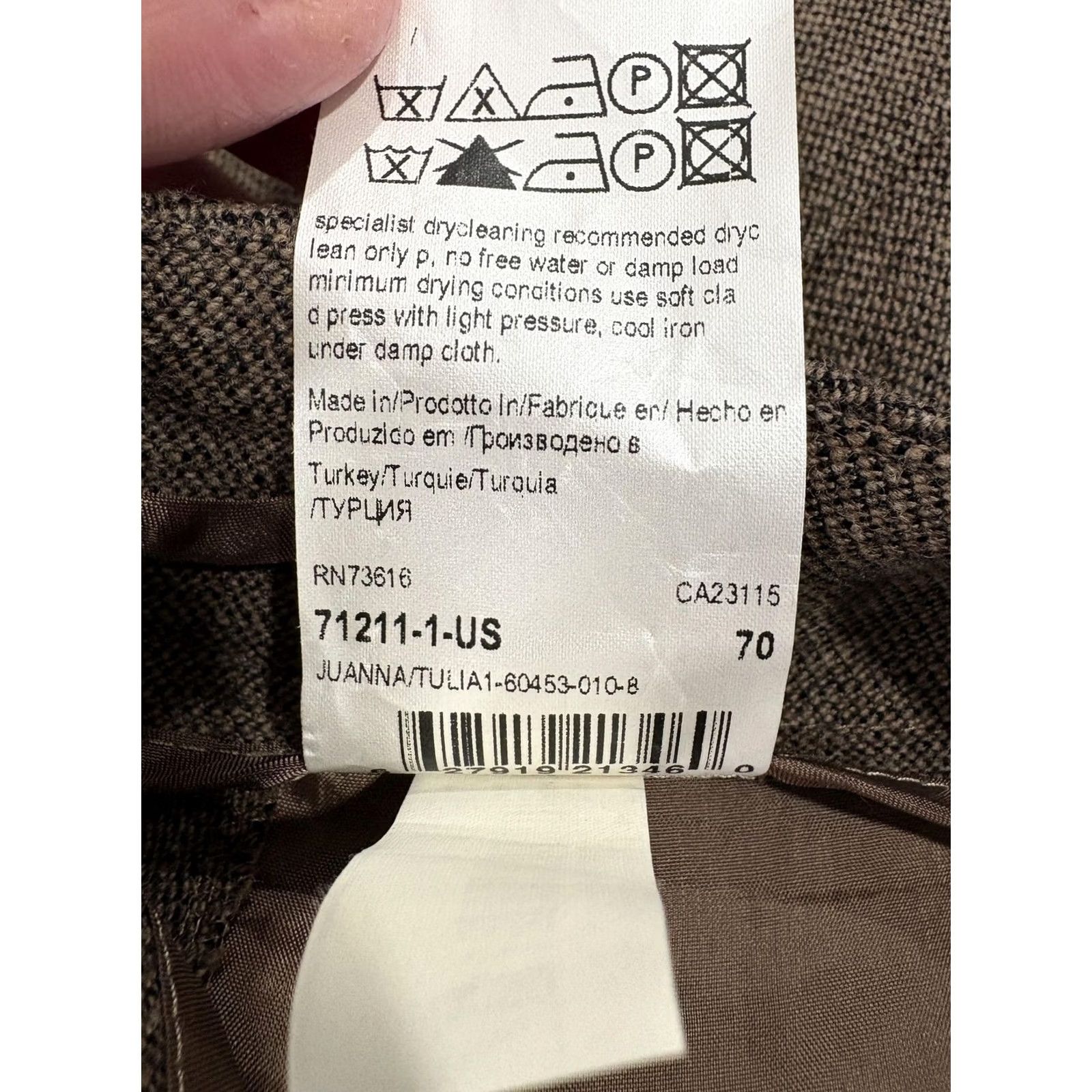 Hugo Boss Hugo Boss Wool Tweed Dress Pants Womens 6 Brown Lined Bootcut Workwear Career Botton Zip Flat Front Pockets Solid Wool Blend Business Women Mens? Size 28" / US 6 / IT 42 - 4 Thumbnail