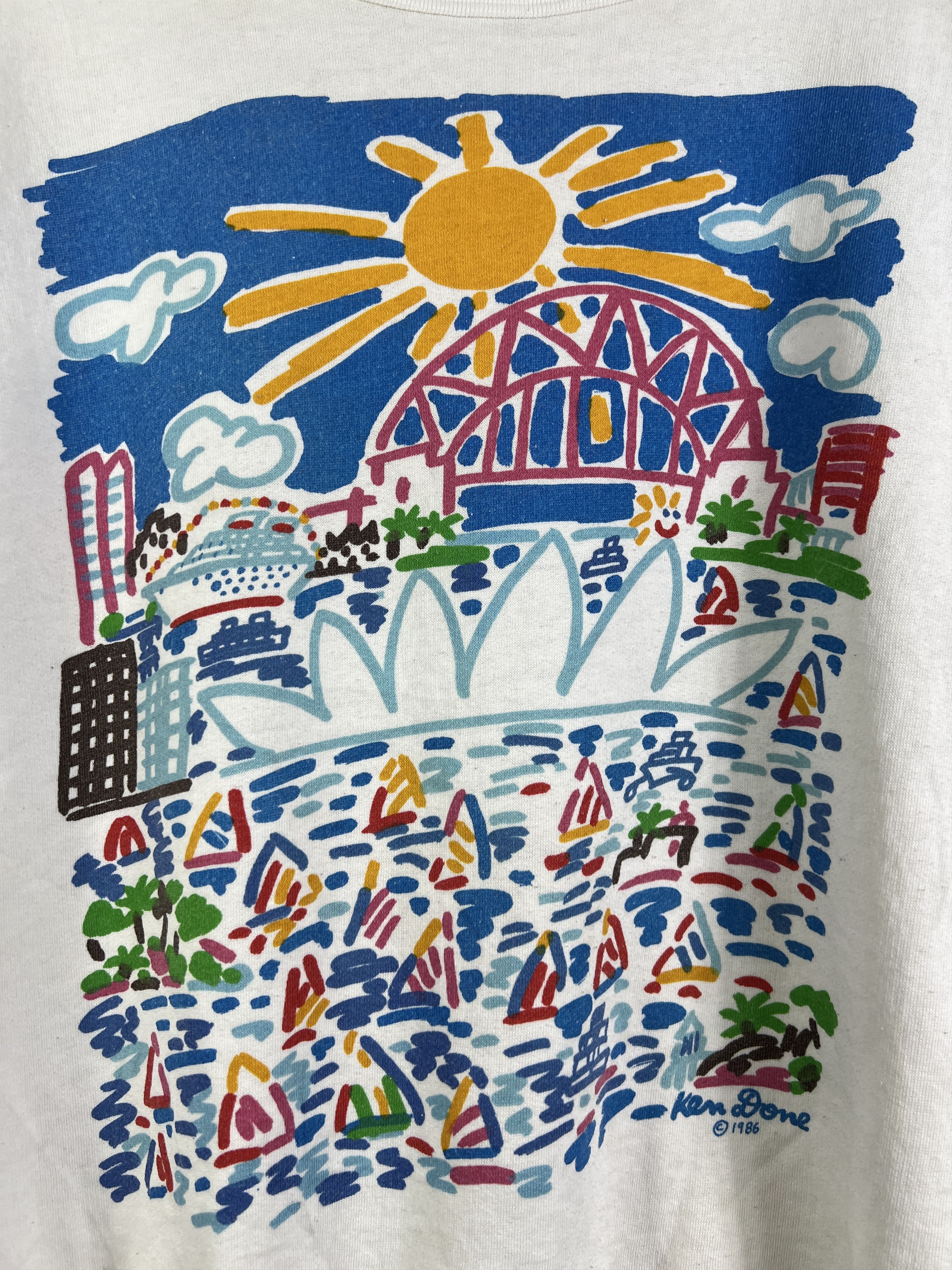 Man Made In Australia × Vintage No.4885 VTG 90s Sydney Souvenir Art Graphic Sweatshirt (L) Size US L / EU 52-54 / 3 - 2 Thumbnail
