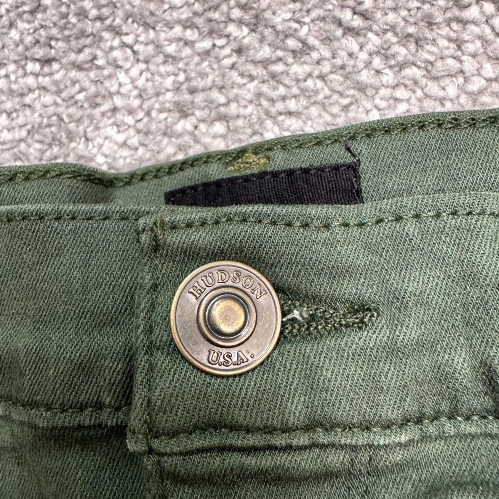 Hudson Hudson Krista Jeans Women 27 Olive Green Mid Rise 29 Inseam Cropped 5-Pocket Denim Cotton Blend Size 27" / US 4 / IT 40 - 4 Thumbnail