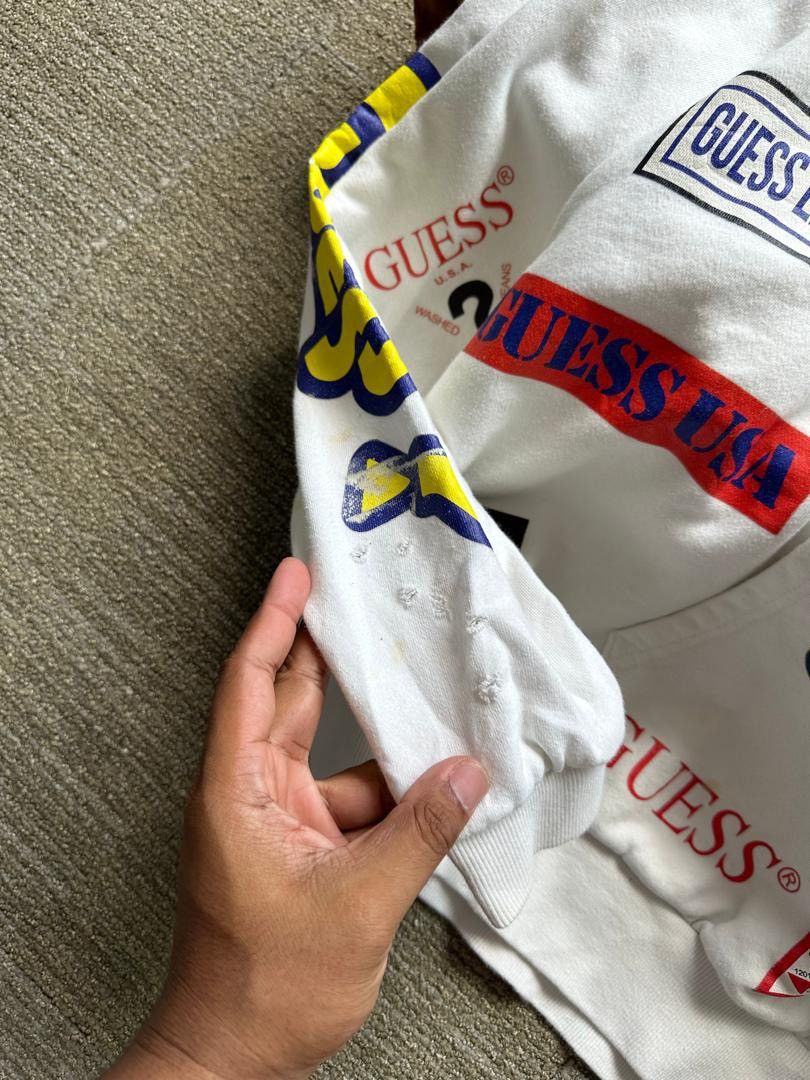 Guess × Other GUESS ALL LOGO HOODIE Size US XL / EU 56 / 4 - 4 Thumbnail